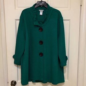 Multiples Emerald Green Textured Jacket